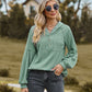 Full Size Cable-Knit Dropped Shoulder Hoodie