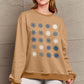 Simply Love Full Size Snowflakes Round Neck Sweatshirt