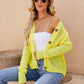 Raglan Sleeve Button Front Cardigan