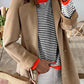 Striped Round Neck Drop Shoulder T-Shirt