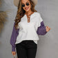 Round Neck Buttoned Knit Top