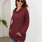 Full Size Raglan Sleeve Front Pocket Hoodie