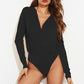 Surplice Long Sleeve Bodysuit