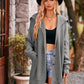 Collared Neck Button-Up Cardigan with Pockets