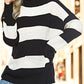 BeyondCozy Striped Turtleneck Long Sleeve Sweater