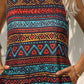 FULL SIZE Printed Round Neck Sleeveless Dress with Pockets