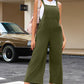 Pocketed Wide Leg Overall