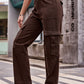 FIT RAGGED DENIM Buttoned High Waist Loose Fit Jeans