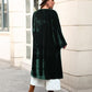 Plus Size Meredith Printed Open Front Long Sleeve Cardigan