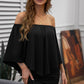 Off-Shoulder Three-Quarter Sleeve Mini Dress