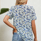 Floral V-Neck Short Sleeve T-Shirt