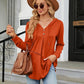 Full Size Long Sleeve Hooded Blouse
