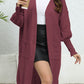 Open Front Dropped Shoulder Cardigan