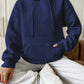 Full Size Textured Drawstring Drop Shoulder Hoodie