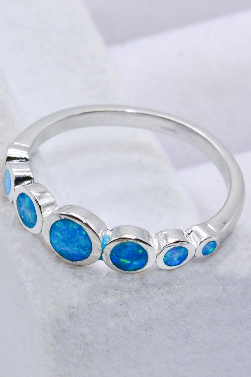 Sky Blue 925 Sterling Silver Multi-Opal Ring