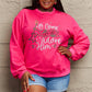 Simply Love Full Size Letter Graphic CHRISTMAS THEMED Long Sleeve Sweatshirt