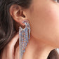 Fringed Rhinestone Zinc Alloy Dangle Earrings