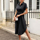 Tied Button Up Shirt Dress