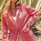 BiBi Ribbed Button Up Long Sleeve Blazer - Brand BiBi