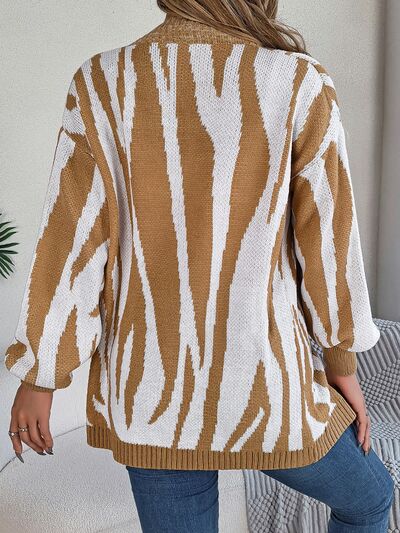 BeCozy Open Front Animal Print Cardigan