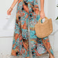 Full Size Printed Split Wide Leg Long Pants