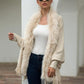 BeautifulMe Fringe Open Front Long Sleeve Poncho