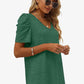 V-Neck Puff Sleeve Tee