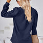 Notched Long Sleeve T-Shirt