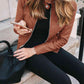 Mock Neck Zip Up Jacket