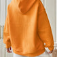 Full Size Textured Drawstring Drop Shoulder Hoodie