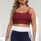 Plus Size Ribbed Brick Red Spaghetti Strap Top