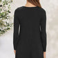Round Neck Long Sleeve Mini Dress