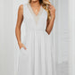 Pocketed V-Neck Wide Strap Dress
