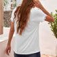 Lace Detail V-Neck T-Shirt