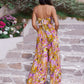 Cutout Printed Spaghetti Strap Jumpsuit