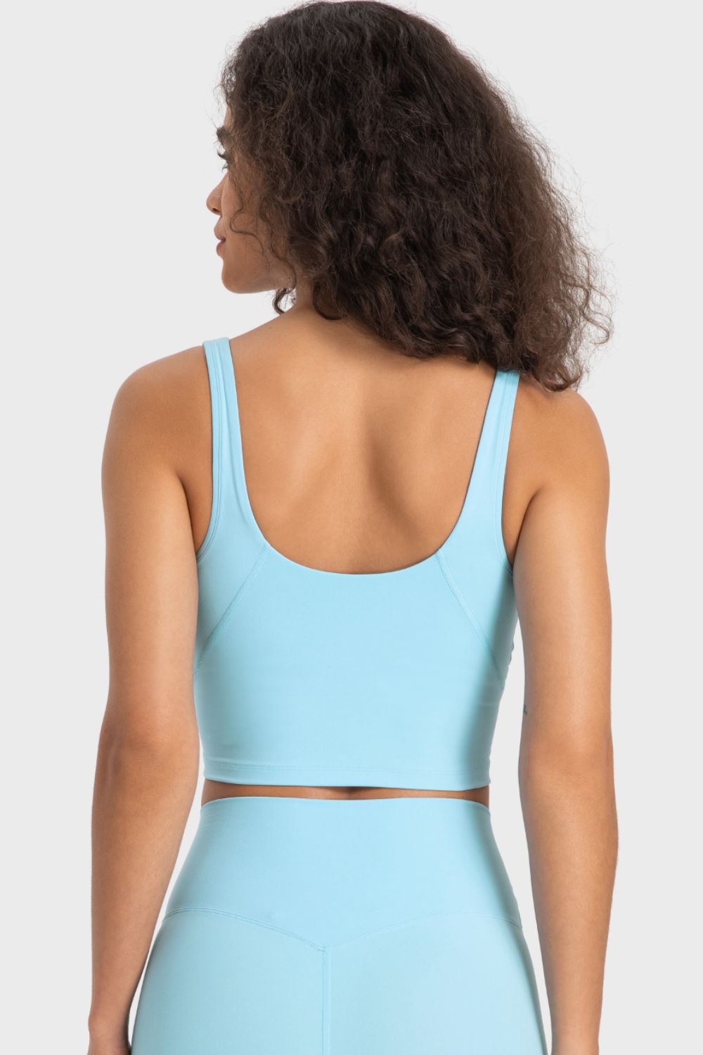 Deep V-Neck Crop Sports Bra in Assorted Colors