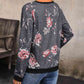 Floral Round Neck Raglan Sleeve Sweatshirt