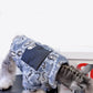 Dusty Blue Dog Outfit Paisley Zip-Up Teddy Pet Jacket SZ S-2XL