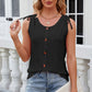 Eyelet Round Neck Wide Strap Tank