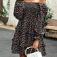 Smocked Flounce Sleeve Ruffled Dress