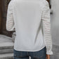 V-Neck Flounce Sleeve Blouse