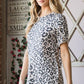 Heimish Leopard Round Neck Petal Sleeve T-Shirt