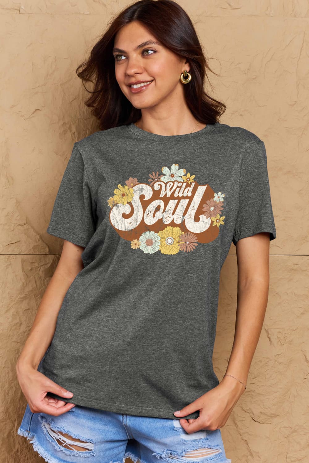 Malibu Dreams Simply Love Full Size WILD SOUL Graphic Cotton T-Shirt