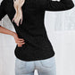 Round Neck Buttoned Long Sleeve T-Shirt