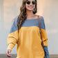 Boat Neck Long Sleeve Sweatshirt