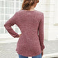 Ribbed Surplice Long Sleeve T-Shirt
