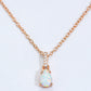 Opal Pendant 925 Sterling Silver Chain-Link Necklace