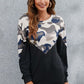 Camouflage Round Neck Long Sleeve Sweatshirt