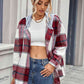 Plaid Hooded Jacket with Pockets