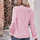 Pretty Purples Eyelet V-Neck Flounce Sleeve Blouse